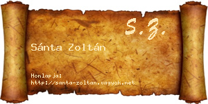 Sánta Zoltán névjegykártya
